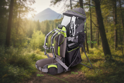 porte bebe randonnee vert avec dimentions