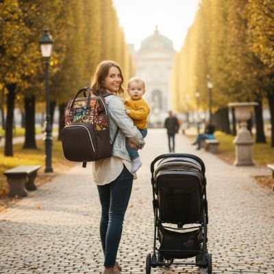 Sac a langer maman sereine bebe dans ses bras